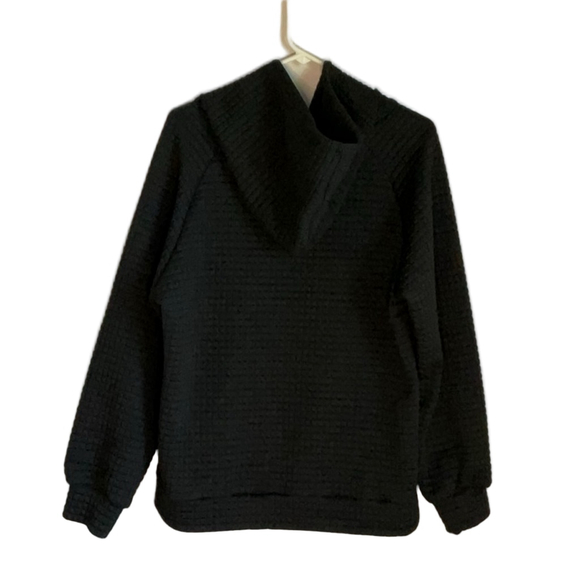 Black Textured Hoodie - Picture 2 of 4